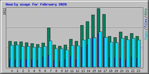 Hourly usage for February 2026