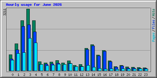 Hourly usage for June 2026