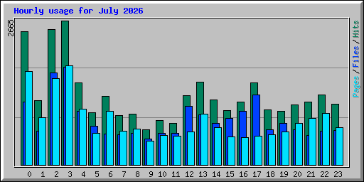 Hourly usage for July 2026