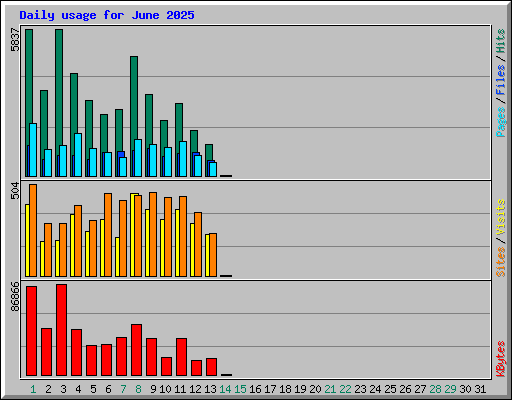 Daily usage for June 2025