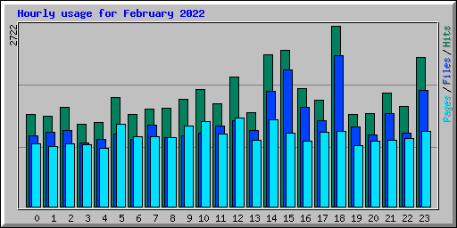 Hourly usage for February 2022