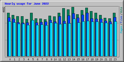 Hourly usage for June 2022